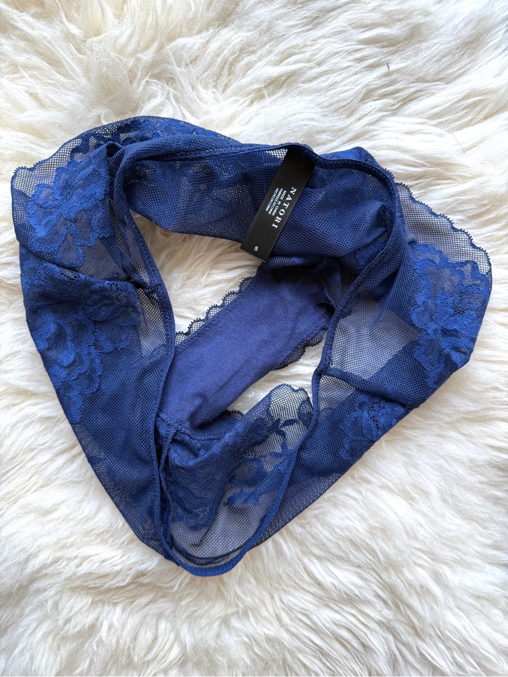 Natori NWOT Flora Girl Brief in Navy - Small - Picture 5 of 5